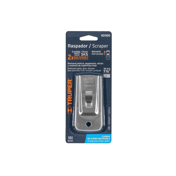 RASPADOR D/ACERO INOXIDABLE C/NAVAJA 1 1/2