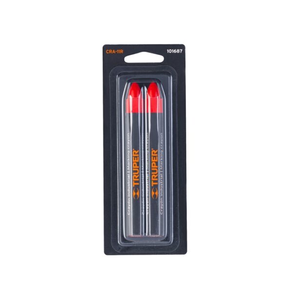 BLISTER C/2 CRAYONES D/12 CM INDUSTRIALES ROJO