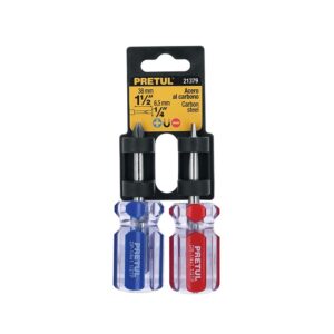 DUO D/DESARMADORES 1/4 X 1/2" MANGO D/PVC