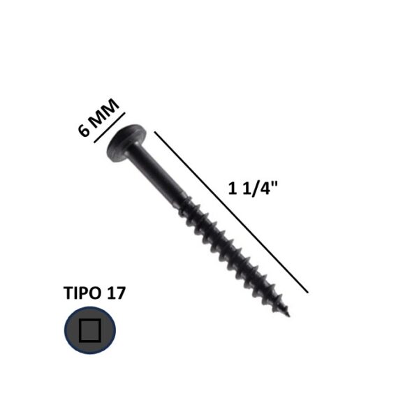 TORNILLO P/MADERA TIPO 17 CABEZA 6